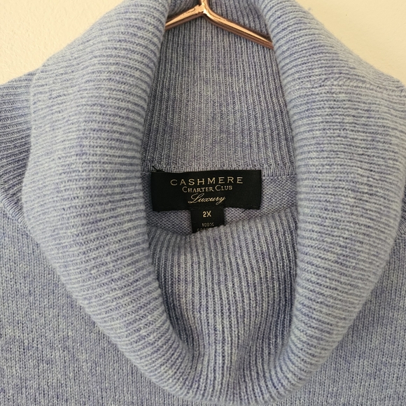 Charter Club Lavender Cashmere Turtleneck Sweater Size 2X - Picture 3 of 8